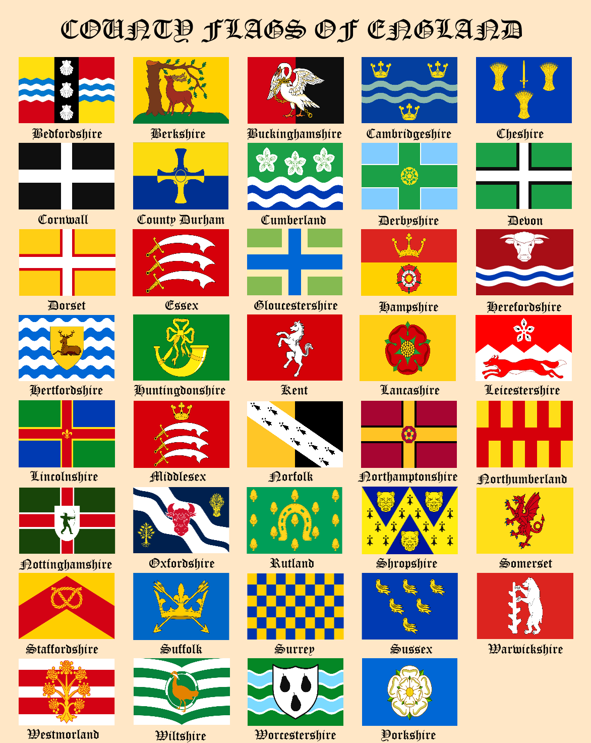 County Flags Of UK